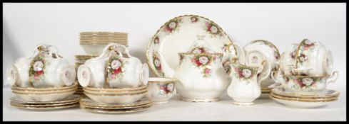 An extensive collection of Royal Albert ' Celebration '  dinner and tea service. Consisting of