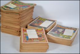 A large collection of assorted vintage Football comics / magazines. To include; 140 Scorcher & Tiger