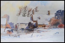 A good collection of watercolour painting all signed by the same artist ( illegible ) The