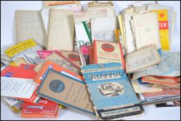 A collection of vintage road maps of The British Isles to include canvas backed maps, Ordnance