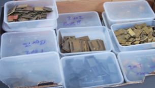 A superb collection of late 19th / early 20th century solid brass Industrial printers stencil