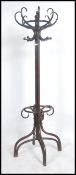 A stunning late Victorian 19th century Thonet bentwood hatstand of large form with shaped hooks to
