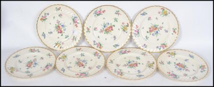 A group of six Olde Bristol Pottery plates Designed by Duvivier circa 1770 by Clarice Cliff