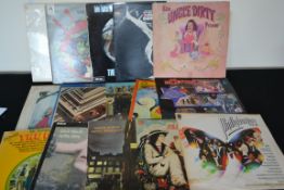 A collection of long play LP's vinyl albums featuring several artists on various labels to include
