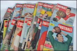A collection of 20th century vintage Football monthly magazines from the 1950's by Charles Buchan's