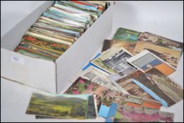 Box of small sized postcards. Mostly view type. Approx 600