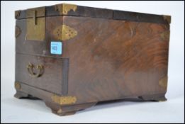 A 19th century Chinese hardwood- elm travelling br