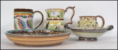 Denby - Five pieces of hand decorated Glyn Colledge Bourne Denby stoneware each piece signed to