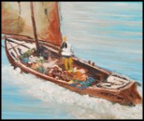 A retro 1960's framed oil on canvas Italian school