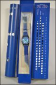 A vintage Swatch watch ' The Club, Space Dreams ' 1999 complete in the original packaging in an