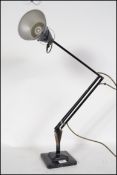 A mid century Industrial Herbert terry 1228 anglepoise desk lamp having a twin step base with