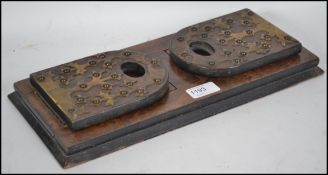 A Victorian mahogany and brass metamorphic book tr