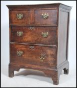An 18th century country oak Jacobean bachelors che