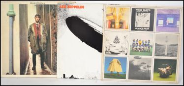 A group of three vinyl records to include Led Zeppelin, Quadrophenia and Pink Floyd double album '