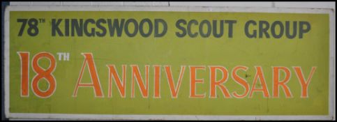 A large 20th century 1970's two tone painted woode