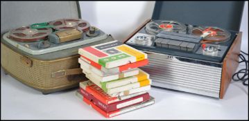 A vintage 20th century Grundig IK20 reel to reel tape player together with a Fergusan 3212 reel to