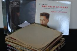 A collection of long play LP's vinyl albums of mainly Jazz and Classical featuring several artists