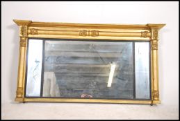 A large 19th century gilt and ebonised framed  ove