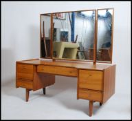 A vintage mid 20th century teak wood dressing tabl