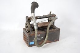 A vintage early 20th century wax cylinder Dictaphone complete with original cover. Originaly from