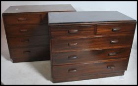 A pair of mid century retro Air Ministry mahogany