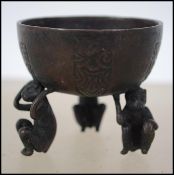 An unusual believed 19th century Chinese bronze mi