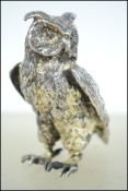 A good quality 20th century  cast metal silver plated  long eared owl