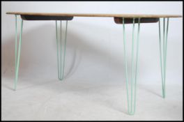 An upcycled retro 20th century Ercol elm wood dini