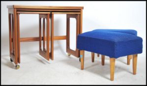 A 1950's pair of moquette upholstered footstools r