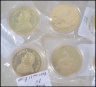 A selection of collectors coins ( 9 in total ) to include Krugerands being 24ct gold plated along