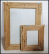 A large country pine picture frame being glazed to