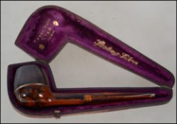 A good gentlemans sterling gilt silver banded ambe