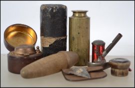 A collection of unusual items to include a treen w