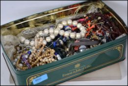 A good collection of vintage costume jewellery to include necklaces, bracelets etc.