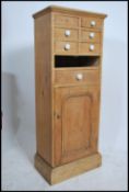 A Victorian / early 20th century unusual pine tall