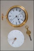 An 18ct gold verge fusee gentlemans pocket watch b