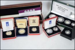 A good group of Royal Mint and other silver proof coins to include the 60th Anniversary Of The