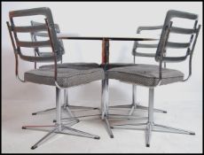 A 1970's Arkana style white formica and chrome cir