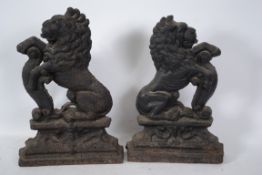 A near pair of Victorian / early 20th century cast