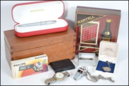 A collection of items to include a silver hallmarked St Christopher necklace, silver plated