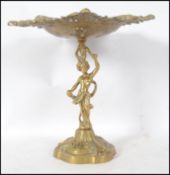 A large brass centrepiece of continental origin be