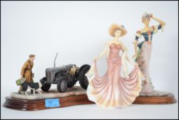 A pair of Leonardo ceramic figurines of ladies tog