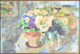 Percy Drake Brookshaw (1907-1993) A floral still life study signed and dated '86. This oil on canvas