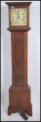A Victorian painted face oak longcase / grandfathe