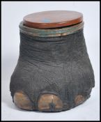 A large believed Victorian adult elephant foot sto