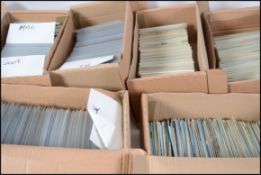 POSTCARDS Massive hoard of mostly UK topographical. ALL small size in NINE boxes. Several