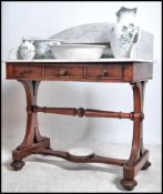 A 19th century Victorian mahogany and white marble
