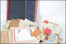 A good collection of ephemera to include ledgers, Harrods vintage catalogue, Acadamy Awards scrap