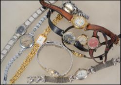 A vintage ladies Omega wristwatch having 17jewel movement in stainless case and bracelet together