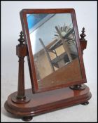 A large Victorian mahogany toilet swing mirror rai